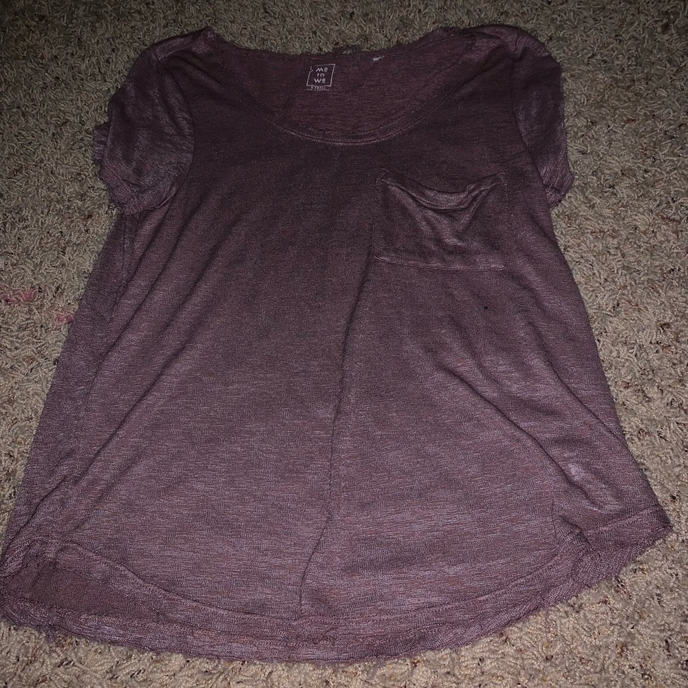 maroon top
